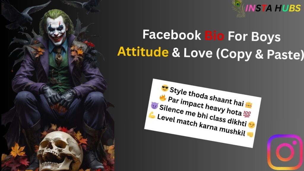 {500+} Best Facebook Bio For Boys  Attitude & Love (2026)