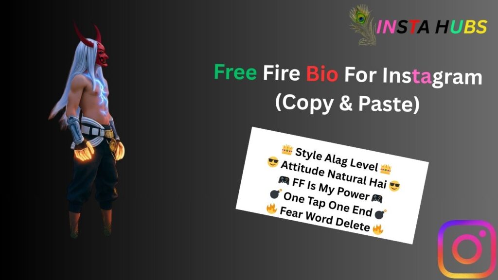 {375+} Free Fire Bio For Instagram|Free Fire Gaming Instagram Bio (2026)